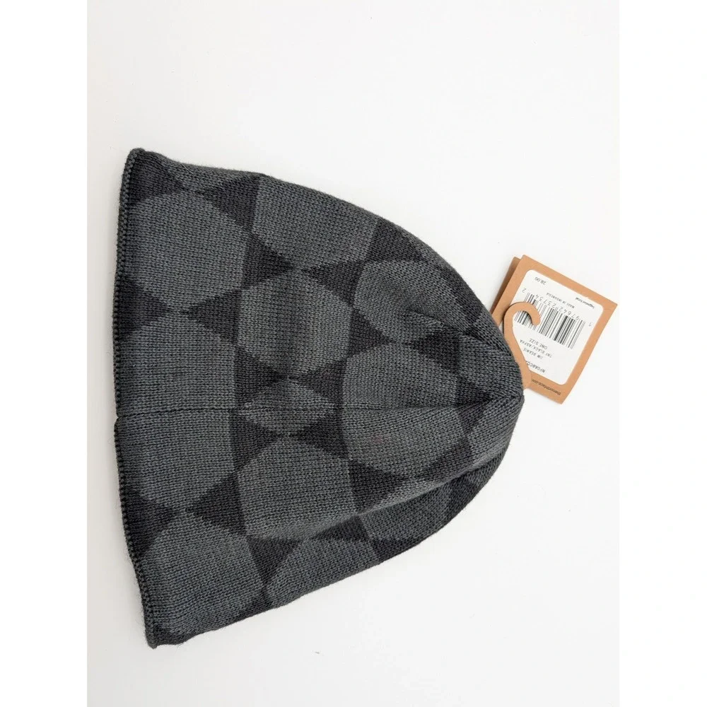The North Face Jim Beanie Hat Black Grey Geometric Knit NF0A8CQ2930 OS NEW